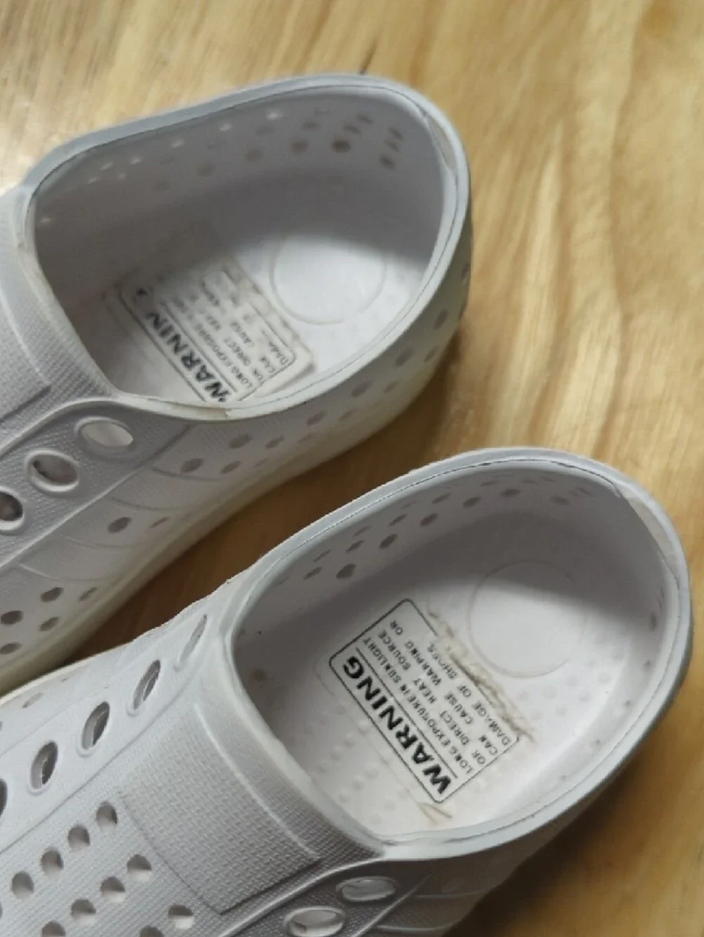 Kids White Slip-On Water-Resistant Shoe